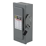 Square D by Schneider Electric d222ncp 60-amp 240ボルトtwo-poleインドア一般Duty Fusible安全スイッチwith Neutral