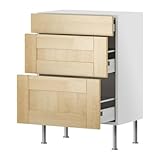 IKEA(イケア) FAKTUM イェデル バーチ 60x37 cm 69839020 ベースキャビネット 引き出し3段付、イェデル バーチ