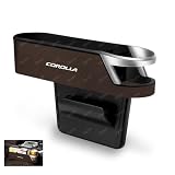 新型カローラクロス 車用サイド収納ボックスシートポケット新型カローラクロス 10系 Corolla cross 車用 シート隙間埋め シート 車席隙間ポケット 車用ドリンクホルダー 小物入れ付き 落下防止 (運転席用/1個,ブラウン)