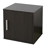 山善(YAMAZEN) キューブボックス 扉付き ダークブラウン CCR-3535WD(JB)