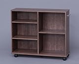 フリーラック 押入れ収納 キャスター付き 収納カート 7526/ブラウン