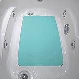Joylinkゴムのバスマット浴槽、シャワー、アンチスリップ、抗菌、耐金型、16 x 28インチ L ブルー JOY-BATHMAT-04