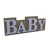 BABY petit Cheri wooden mantel plaque block - Blue by Petit Cheri