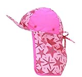 Plus Nao(プラスナオ) 帽子 ハット 日よけ 日よけたれ付き キッズ 子供用帽子 可愛い プール スイミング 紫外線カット 首元防止 水遊び カ S ピンク【スター】