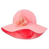 カーターズ Carter's ベビー 帽子 あご紐付き つば幅広 綿ポプリン100% Flower Sunhat 0-9M (55-72cm) [並行輸入品]