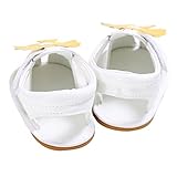 EOZY ベビー シューズ サンダル お花飾り 柔らかい 赤ちゃん靴 軽量 女の子 女児 幼児 子供靴 かわいい 七五三 出産祝い プレゼント ホワイト 12cm