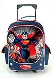 16" Large Dc Comics Superman Man of Steel Roller Backpack [並行輸入品]