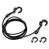 デイトナ(Daytona) バイク用 荷台 ゴムひも 長さ調整式 ストレッチ コード&フック 2.5m ブラック 72213