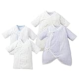 赤ちゃん本舗　はじめての肌着４点セット　ひよこ　ブルー　日本製