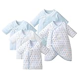 赤ちゃん本舗　新生児肌着５点セット　ちっちゃなゾウさん　サックス