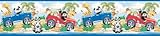 Snap Kids SR129414 Safari Wall Border, Red and Blue, 5 Inch [並行輸入品]