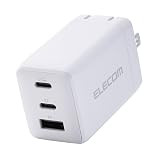 エレコム 充電器 65W 3ポート Type-C USB-A USB PD対応 スイング式プラグ採用 ホワイト EC-AC10367WH