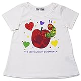 2018年 夏物 はらぺこあおむし 天竺 りんご柄 半袖Ｔシャツ THE WORLD OF ERIC CARLE ホワイト◇95cm