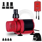 Onlit 水中ポンプ 水槽ウォーターポンプ 排水ポンプ 吐出量2500L/H 最大揚程2.8M 18W 100V 50/60Hz通用 10段階流量調整 外部スイッチ 海水用 電動 清水用 家庭用 通常排水/ウェーブ/フィードモード 2mホース/フィルター付き 水槽/水耕栽培/庭の灌漑/プール/お風呂 (PSB-DC-2500)