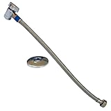 LASCO 06 – 7225ステンレススチールBraided供給ラインキットwith 1 / 2インチメス鉄パイプ四半期Turn角度停止と1 / 2インチ鉄パイプX 16インチ 5/8-Inch C