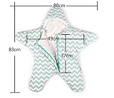 Ginty ベビーカー用寝袋　可愛い ストライプ柄　海星様式　 ジッパーオープン型 ベビースリーパー ベビー寝袋 (グリーン)