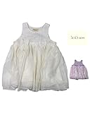 【子供服】 kids zoo (キッズズー) チュール切替お花レースチュニックワンピース 70cm～95cm W44302