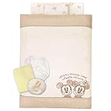 日本製 ベビー布団 10点セット ≪Mickey ・ Minnie≫ オーガニックコットン ダブルガーゼ 綿100% un doudou No. NZ1122