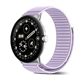 [SeGinn] Google Pixel Watch 4/3 45mm 交換バンド ベルクロデザイン ナイロン製 ピクセルウォッチ4 45mm 交換ベルト 柔らかい 弾力性 肌にやさしい 柔らかく快適 マジックテープ 軽量 Google Pixel Watch 4/3 45MM 用替えベルト パープル