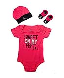 Jordanベビー服3点セットSweet On My Feetレッドセット レッド