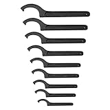 Perfk ERスパナ　フックレンチ　9本入り　CNC　チャック　コレット クランプ　高炭素鋼　22-95 　操作性