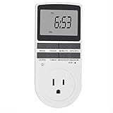 タイマーソケット タイマースイッチソケット 12/24時間 電気コンセント プログラマブルタイマスイッチソケット 高精度 1.2Vバッテリー(01)