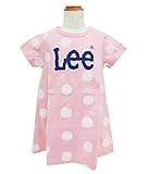 Lee×StompStamp リー ストンプスタンプ ドット総柄ロゴワンピース ピンク 110cm