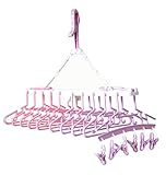 VALEUR マカロン ハンガー こども用 10連 折りたたみ キッズ 出産祝い(マカロンパープル)