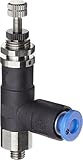SMC ARJ210-M5 Miniature Regulator, Relieving type, 29 - 101 psi Set Pressure Range, 7 scfm, No Gauge
