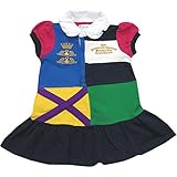 Ralph Lauren(ラルフローレン) カラーブロックデザイン鹿の子ワンピース 18M(12-18ヶ月)[並行輸入品]