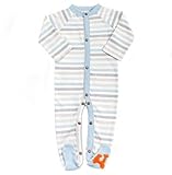 Finn+Emma フィン&エマ 足つきロンパース オーガニックコットン100% 6-9ヶ月 スクーター B01-0102b6-9 Boy's Stripe