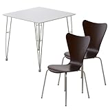 ダイニングセット 3点セット シンプルコンパクトダイニングセット デザイナーズ 作業デスク【-Refinado-レフィナード】（テーブル+チェア2脚）(代引き不可)