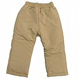 スノーパンツ 防寒 ズボン ベビー 男の子 無地 中綿 パンツ ベージュ 95