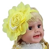 Tonsee ベビー ガールズ ヘッドバンド 赤ちゃん かわいい パール 花 髪飾り 記念日 出産祝い ヘアバンド