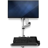 StarTech.com 壁面固定用液晶モニターアーム&キーボード・マウストレイ 1画面対応 多関節アーム ウォールマウント昇降デスク WALLSTSI1