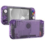 eXtremeRate switch liteに対応用クリア素材のDIY互換するケースシェル、任天堂switchライトコントローラー修理キットハウジング/スクリーンフィルム付き、switchライトに対応用カスタムケースカバー【クリスタルクリアブルー】