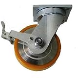 ヨドノ:ヨドノ 超重量用高硬度ウレタン自在車ストッパー付 2000kg用 HDUJ200ST 型式:HDUJ200ST