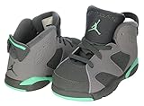 NIKE JORDAN 【ナイキ ジョーダン JORDAN 6 RETRO GT ベイビー キッズシューズ 645127-005 US7c/13cm グレー×グリーン×ダークグレー×グリーン】
