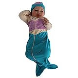 Sozo新生児女の子マーメイドBuntingとキャップセット