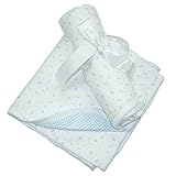 Kissy Kissy Baby Boys Homeward Bound Moon And Stars Print Gingham Blanket-One Size by Kissy Kissy [並