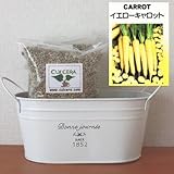 イエローキャロットの栽培セット/標準セット（液体肥料無し）プランターホワイト仕様
