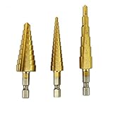 Uber Workshop - 3 Piece Step Drill Bit Set with Pouch - Impact Driver Compatible - 28 Sizes [並行輸入品]