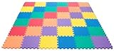 Wonder Mat Non-Toxic Non-Recycled Extra Thick Rainbow Foam, 6 Colors, 36 Pieces by Wonder Mat [並行輸入品