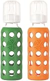 Lifefactory Baby Bundle - Bottle Set - Orange/Grass Green - 9 oz - 2 pk by Lifefactory [並行輸入品]