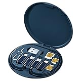 5 In 1 ユニバーサルスマートアダプター収納ボックスマイクロ USB ケーブルタイプ C アダプター充電セット旅行収納バッグオーガナイザーマルチ電話充電ケーブル タイプ C