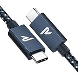 RAMPOW USB C to USB Cケーブル PD対応 100W/5A 超急速充電 4K/60Hz 映像出力 USB 3.2 Gen 2x2 ナイロン編み 断線防止 iPhone 15/16/iPad/MacBook Pro/Galaxy S24/Matebook/iPad/Xperia等Type-C各種対応 2m