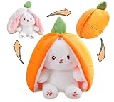 イチゴ うさぎ うさぎ ぬいぐるみ ウサギ ぬいぐるみ 変形 だきまくら ぬいぐるみ 抱き枕 ぬいぐるみ 抱き枕 かわいい 動物 ニンジンバニー ぬいぐるみ (35CM, にんじん色)