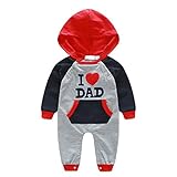 Domybestベビー服 春秋 子供服 コットン I?momとI?dadのパターン マテリアルスキン 強い弾力性 スポーツ 誕生日・記念日・出産祝い 0-2歳に適し