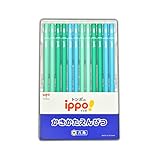 名入れ ippo! かきかた鉛筆 トンボ鉛筆 グリーン 4B KB-KPN04-4B