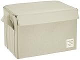 東洋ケース ストレリアナチュレ ケース 収納ボックス ふた付き Mサイズ 幅33×奥行22×高さ22cm ライトグレー ESTN-CBM-LGY